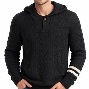 Birdwell Beach Britches Baja Fisherman Sweater Hoodie Blue